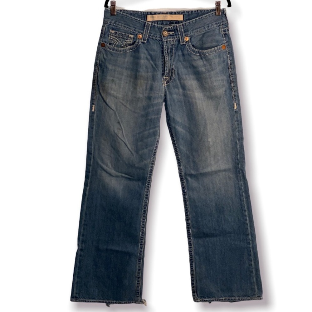 Big star mens Voyager loose fit size 32R jeans Destroyed